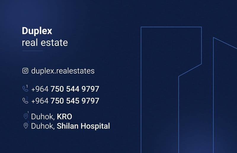 Duplex Real Estate business card design